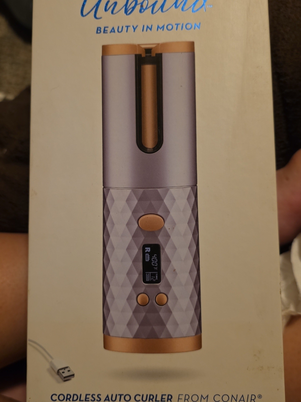 Conair Cordless Auto Curler - Lavender with Rose Gold Accents